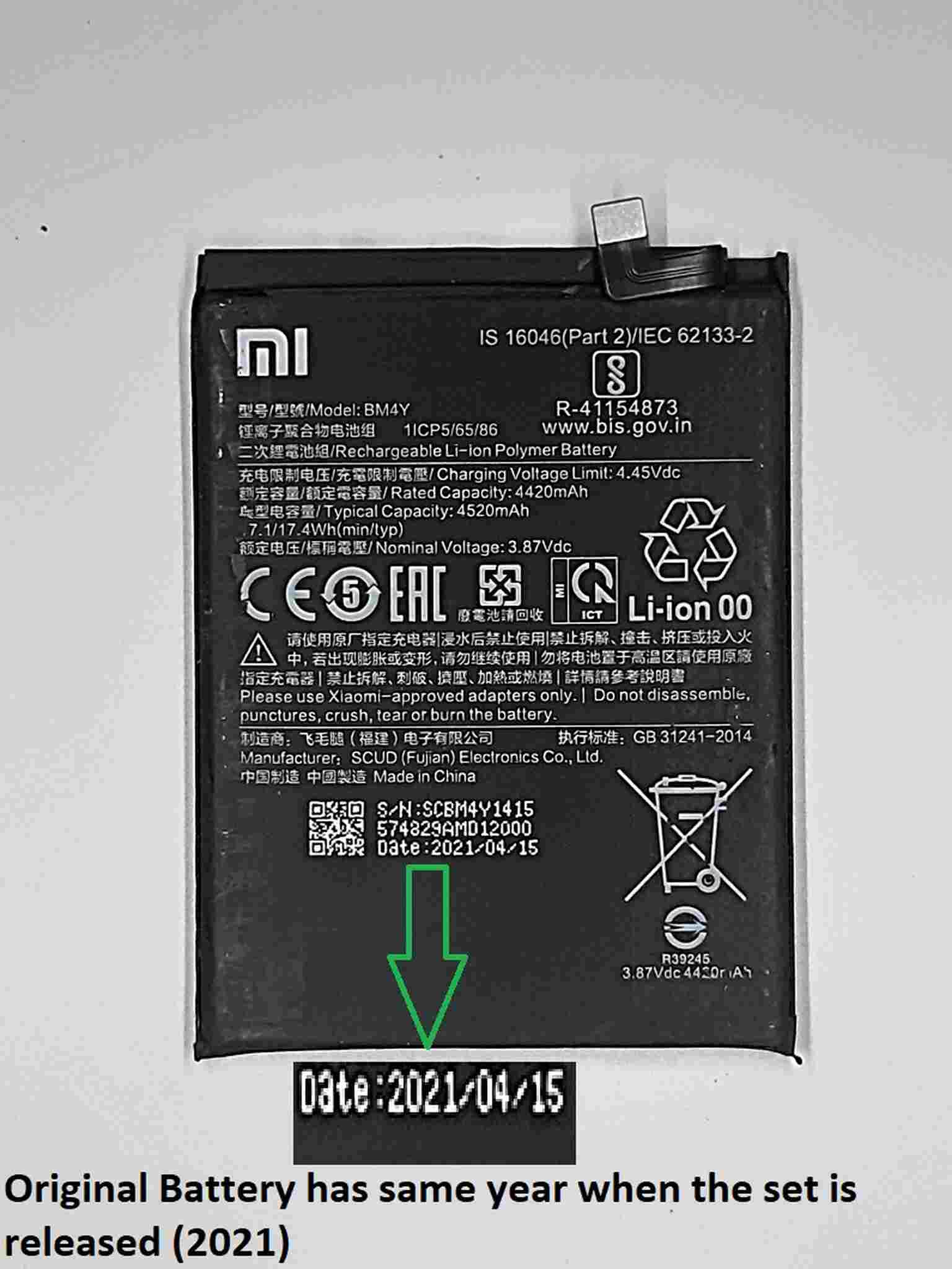 poco f3 battery front